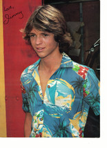 Jimmy Mcnichol teen magazine pinup clipping Hawaii shirt open button 1970&#39;s - $3.50