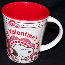 Peanuts Charlie Brown Dog Snoopy Valentines Day 16 oz Gibson Coffee Tea Mug Cup - £19.76 GBP