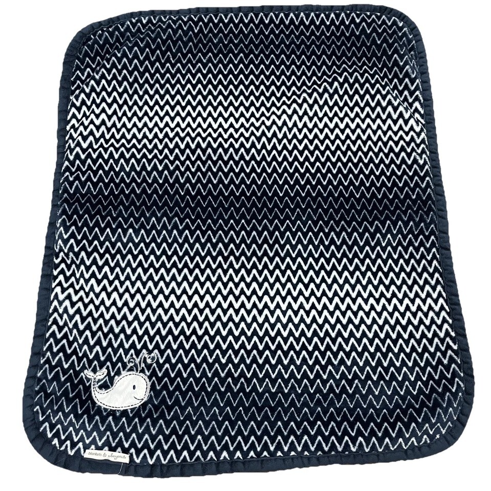 BLANKETS & BEYOND WHALE CHEVRON BABY BLANKET BLUE WHITE PLUSH SECURITY - $20.89 BLANKETS & BEYOND WHALE CHEVRON BABY BLANKET BLUE WHITE PLUSH SECURITY - $20.89