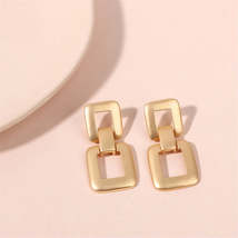 18K Gold-Plated Open Square Drop Earrings - £11.00 GBP