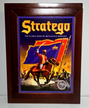 Vintage Game Collection Stratego Board Game Wooden Bookshelf Box Complete - $25.00