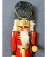 14” Hand-Painted Wooden Nutcracker Soldier Christmas Decoration NEW - $39.56 CAD