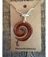 Genuine Koa Wood Hawaiian Jewelry Spiral Pendant Choker/Necklace  #45034 - $14.52