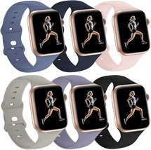 Slim Silicone Sport Bands Compatible with Apple Watch Band 38mm 40mm ,Re... - £10.79 GBP