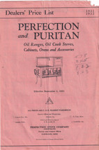 1931-32 Dealer Price List Perfection/Puritan Ranges Stoves Ovens Cleveland OH - $4.00