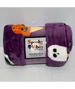 Summerween Spooky Vibes Velvet Plush Throw Blanket Spooky Treats 50&quot; x 60&quot; - $29.98
