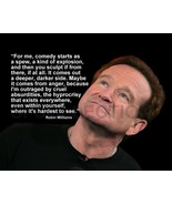 ROBIN WILLIAMS &quot;FOR ME, COMEDY STARTS AS A SPEW, A...&quot; QUOTE PHOTO VARIO... - $89.14 MXN+