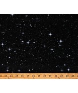 Cotton Stars Night Sky Starry Sky Galaxy Outer Space Fabric Print BTY D7... - £12.13 GBP