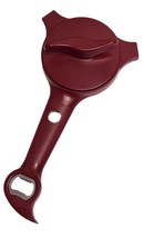 Kuhn Rikon 5-in-1 Multi Purpose Jar &amp; Bottle Opener QVC K51429 Eggplant - $29.58