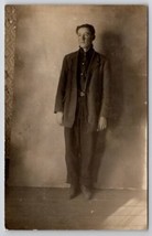 RPPC Young Man Oversized Clothes to Shafer in San Pedro CA Photo Postcar... - £6.90 GBP