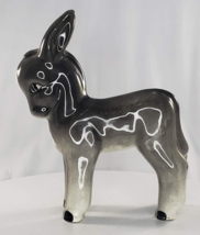 Vintage Japan Donkey Figurine Grey Ceramic Porcelain - £24.18 GBP