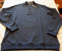 Men&#39;s Covington Barclay 1/4 Mock Neck Sweater Shirt LARGE Navy NEW W Tags - £16.35 GBP