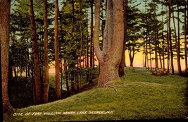 Lake George NY-New York, Site Of Old Fort William Henry, Vintage Postcard BK47 - £4.67 GBP