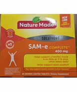 60 Tablets Nature Made SAM-e Complete 400mg Support Healthy Mood Joint &amp;... - $840.50 MXN