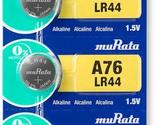 Murata LR44 Battery AG13 357A 1.55V Alkaline Button Cell (10 Batteries) - $6.38+