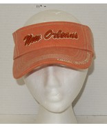New Orleans adjustable One Size Visor Hat Cap Gold Tan - $279.16 MXN