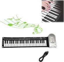 Portable Keyboard Piano, Keyboard Piano For Beginners (Silver), Roll Up Piano, - £35.81 GBP