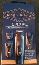 Gillette King C Beard Trimmer Set &amp; 3 Interchangeable Combs - £17.84 GBP
