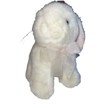 Stuffed Plush Animal Bunny Rabbit White Pink Ears Black Eyes Super Soft Walmart - £10.10 GBP