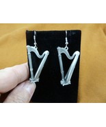 (M206-G) HARP pewter dangle earrings LYON &amp; HEALY JEWELRY love harps music - $903.56 MXN