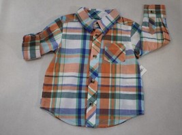 OLD NAVY Toddler Boy&#39;s Long Sleeve Cotton Button Front Shirt 18-24M New - £7.75 GBP
