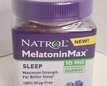 Natrol Melatonin Max Sleep Maximum Strength Blueberry 10 mg 80 Gummies e... - £12.62 GBP