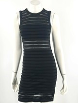 Silence + Noise Bodycon Dress Sz Medium Black Sheer Panel Cutouts Stretc... - $29.70