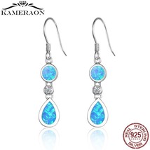 Rling silver earrings for women shimming opal zircon stud earrings stud fashion jewelry thumb200