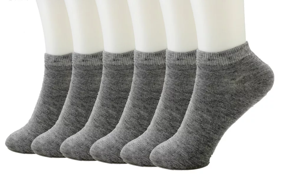 9 Pairs Gray Mens Womens Ankle Quarter Socks Size 10-13 - £16.49 GBP