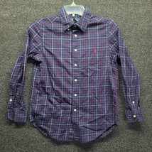 Ralph Lauren Boy&#39;s Sz M (10-12) Multi Color Long Sleeve Button Plaid Shirt - £11.00 GBP