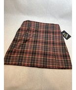 Girls&#39; Plaid Notch-Front Skirt - Art Cass™- Coral Plaid - Size L  - £3.53 GBP