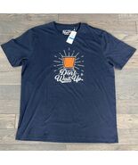 NWT $39 Original Penguin Navy &quot;Don&#39;t Wait Up&quot; Shot Glass Whiskey T-Shirt... - $20.77 CAD