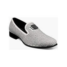 25228, Stacy Adams Micro Suede Shoes Swagger Slip On Studded All Colors image 3