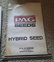 VINTAGE PAG HYBRID SEED FARM FIELD SACK ADVERTISING PAPER BAG - $32.71