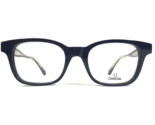 OMEGA Gafas Monturas OM 5004-H 090 Azul Marino Oro Cuadrado Bocina Rim 5... - $186.63