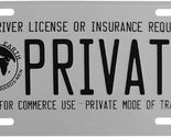Private No Driver License Or Insurance Required Not for Commerce Use - P... - $8.88
