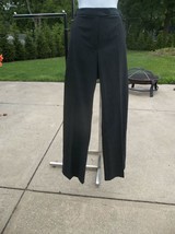 NWT CALVIN KLEIN CHARCOAL&amp; BURGENDY PLAID PANTS 14 - $29.99