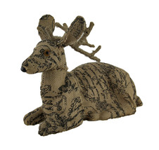 Scratch &amp; Dent Postcard Print Brown Burlap Deer Statue - $19.19
