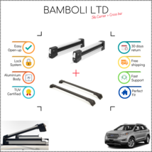 Bamboli 29.5&quot; Ski Carrier &amp; Black Cross Bar Set For Ford Edge 2015-&gt; 4 pcs - $217.08