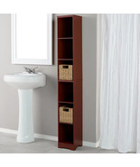 Slim Wood Storage Tower Cabinet Cubbies Bathroom Kitchen Dorm Apartment ... - $527.50 MXN+