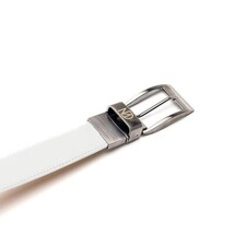 Alessio Belt Genuine Ostrich Leg Exotic Soft Feel White image 4