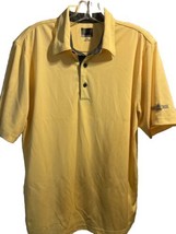 Greg Norman Men’s M Yellow Short Sleeve 1/4 Button Polyester Golf Polo S... - £15.82 GBP