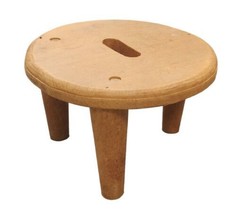 Handmade Solid Wood Tri Leg Stool 6.25&quot; Tall - £23.97 GBP