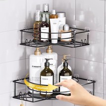 Corner Shower Caddy, 2 Pack Lazy Susan Corner Bathroom Shelves, No-Drill Shower  - $24.99