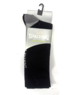 Spalding 2 Pairs Black &amp; Gray Size 9-11 Compression Sport Socks NEW - $10.83 CAD
