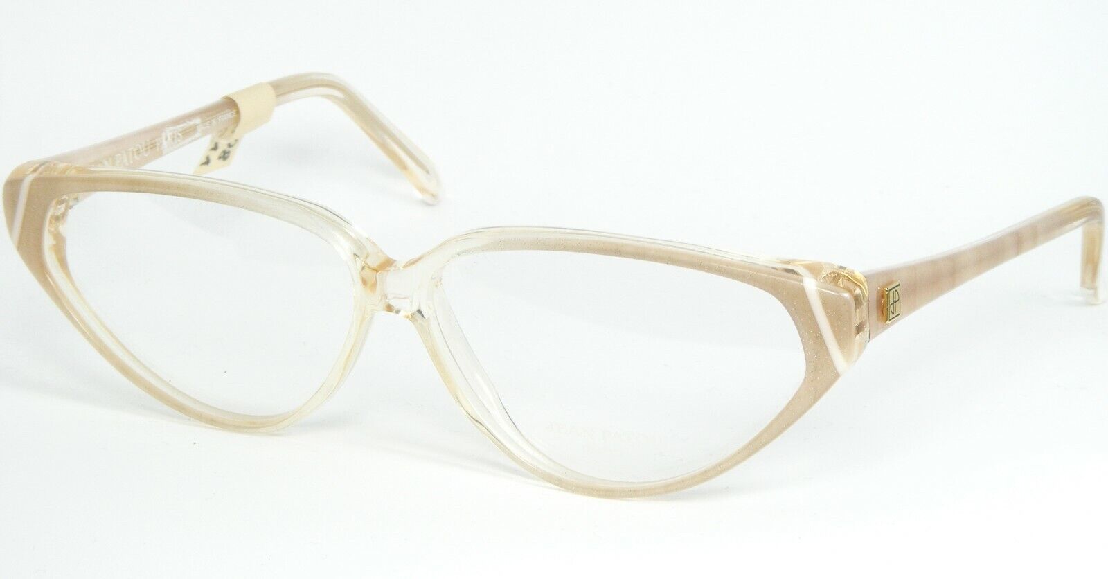 Jean Patou Paris 8604 808 Lumière Paillettes Beige/Blanc / Transparent L... - $66.50