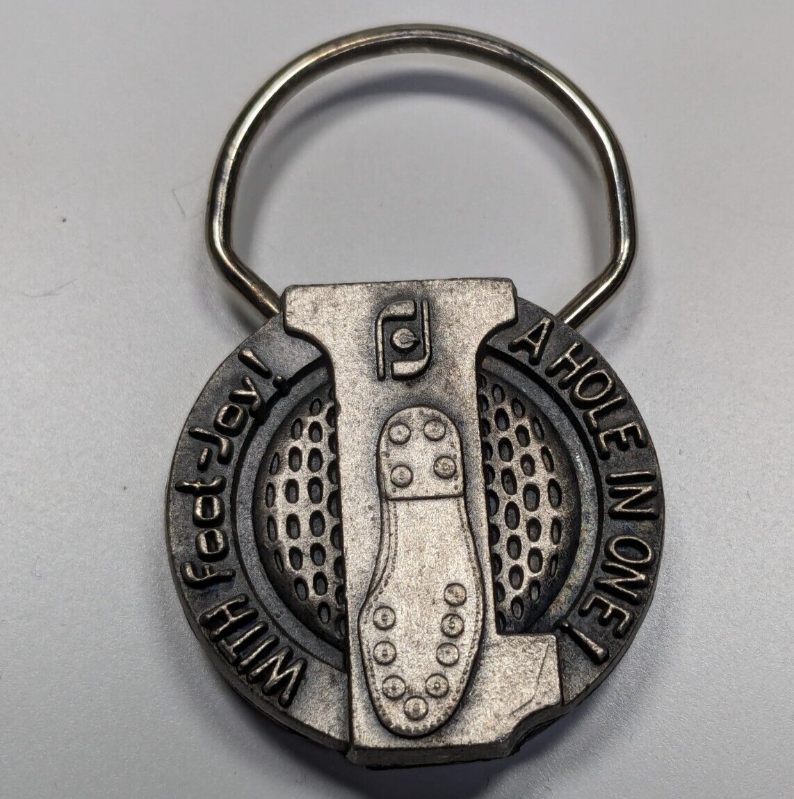 Vintage - Metal -  FootJoy - Hole In One! - Ball Marker Key Chain Clip - $24.74