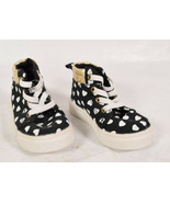 Oomphies Sam Toddler Girls Black White Hearts Gold Sparkle 4C Toddler Sn... - $32.49 CAD