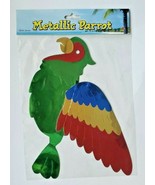 1990&#39;s Metallic Parrot Wall Hanging 12&quot; Green New In Packaging - £10.38 GBP