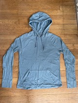 * gap solid blue light weight hoodie long sleeve shirt size xs extra small - $5.94
